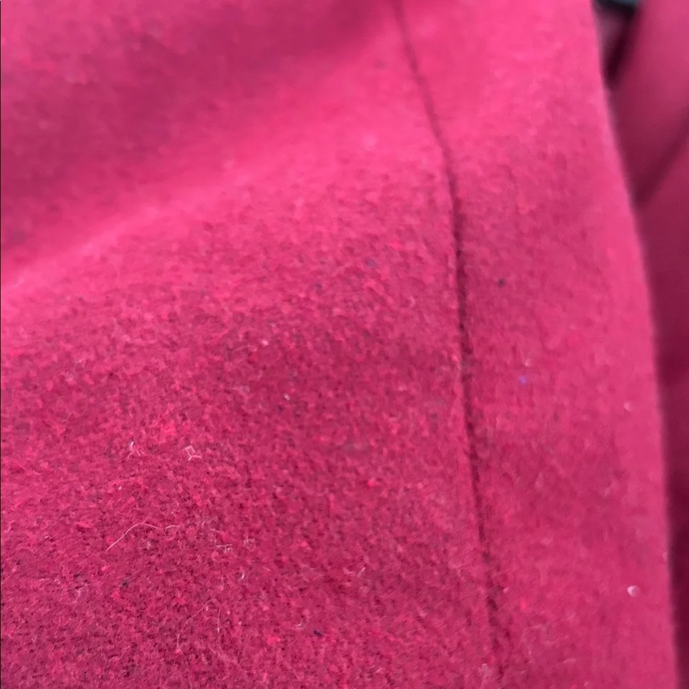 Rampage Burgundy Double-Breasted Trench Coat